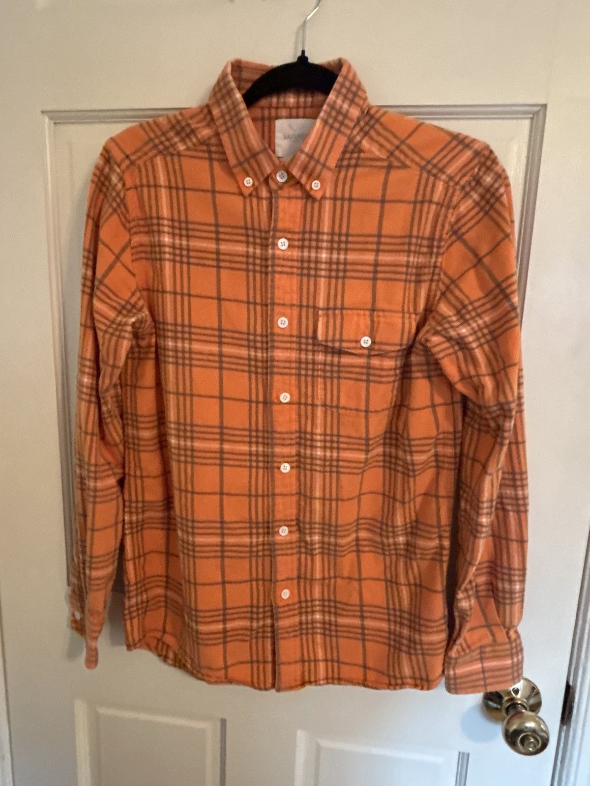 Saturdays NYC Saturdays Surf NYC Orange Brushed Flannel Button Down Shirt Size US S / EU 44-46 / 1 - 1 Thumbnail