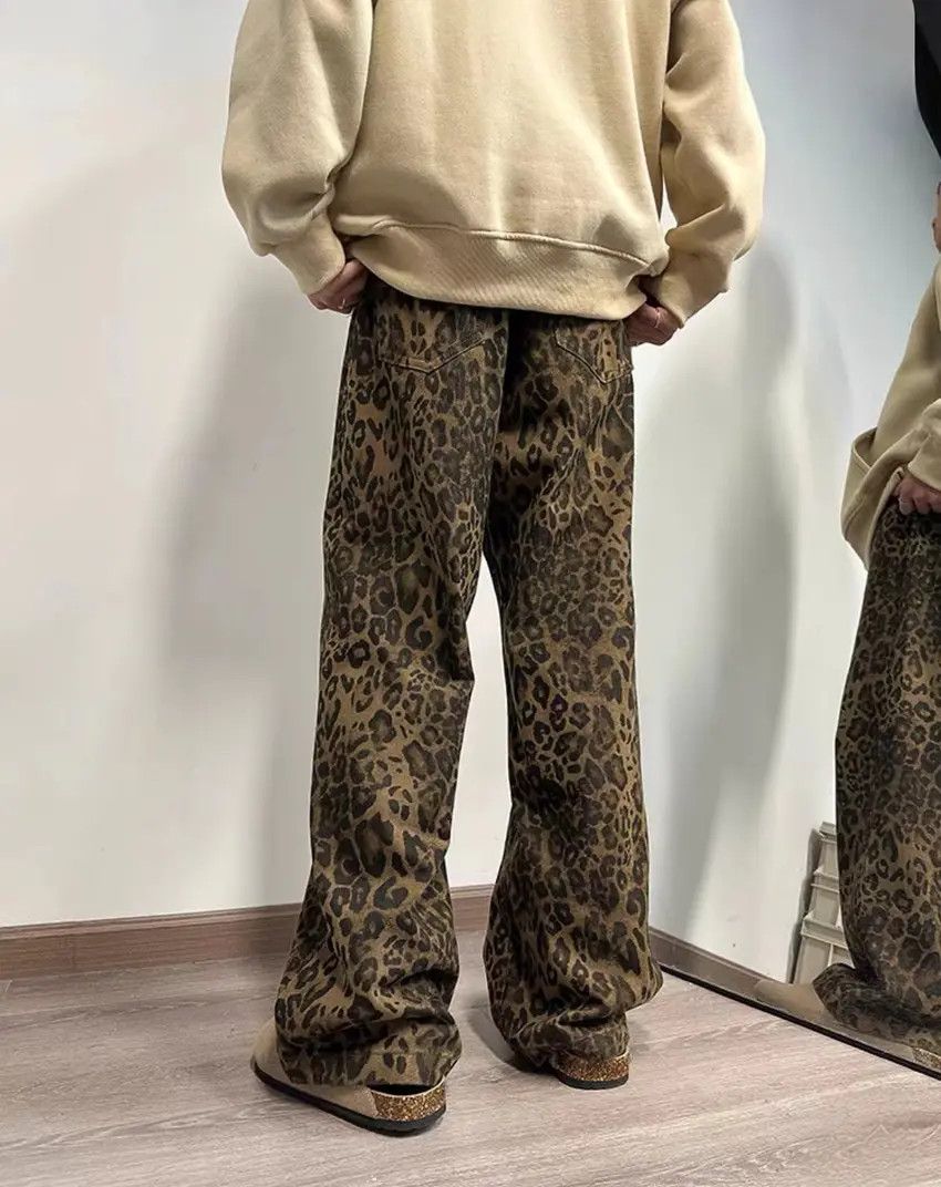 Designer × Japanese Brand Vintage leopard print casual baggy jeans Size US 34 / EU 50 - 2 Thumbnail