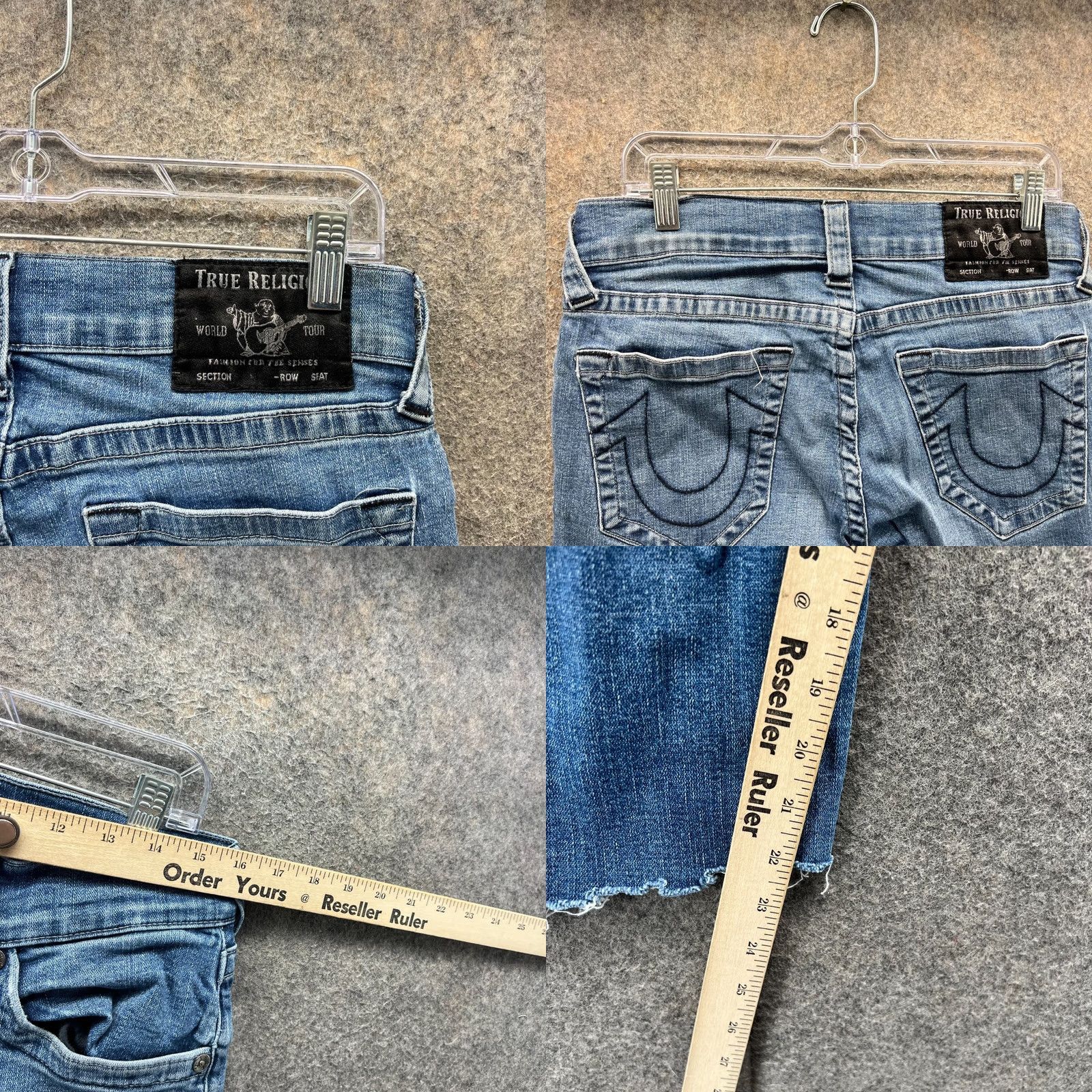 True Religion VINTAGE True Religion Jeans Mens 30 Blue Denim Washed Relaxed Skinny Rocco Ripped Jeans Boys? Size US 30 / EU 46 - 8 Thumbnail