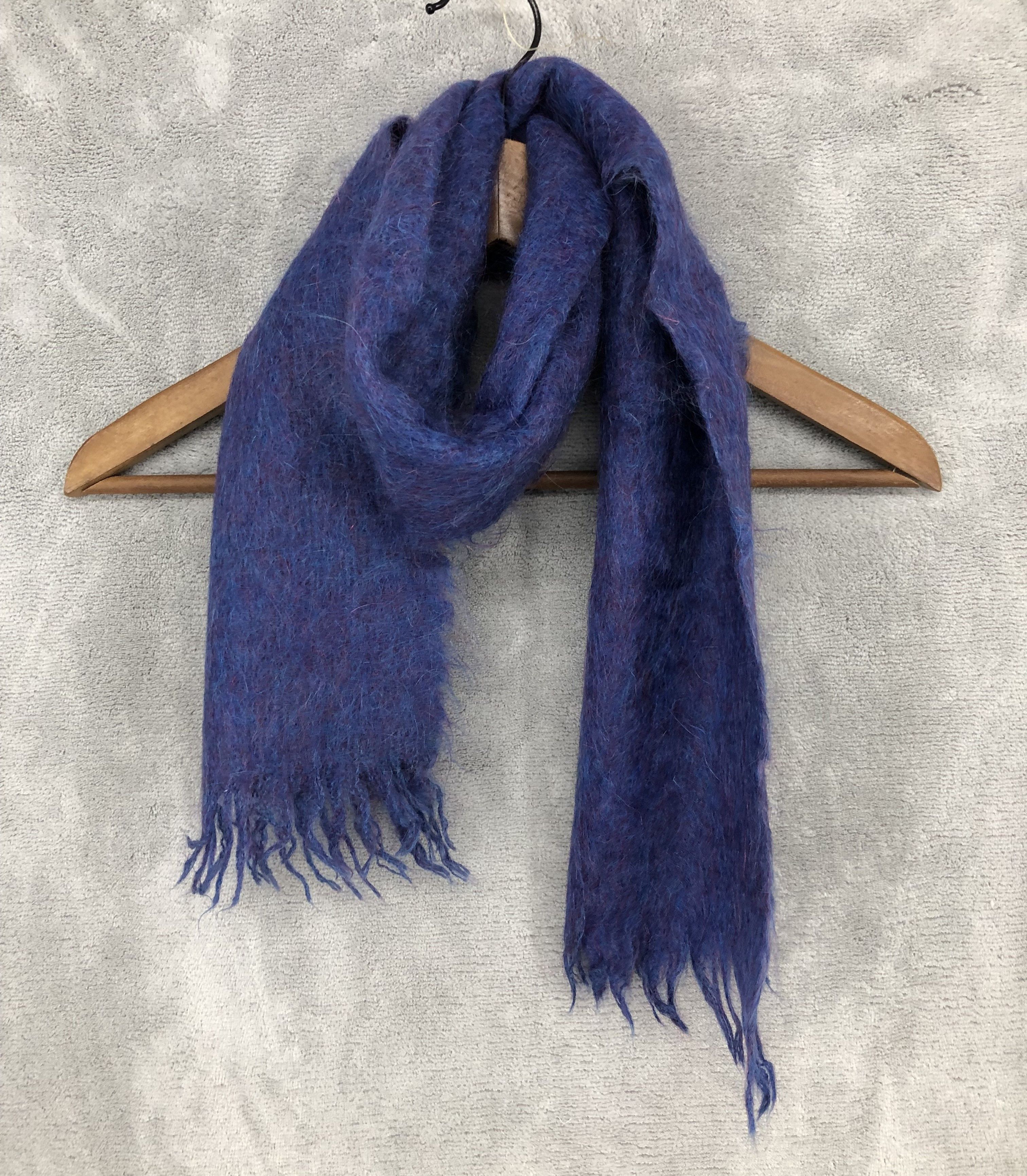 Japanese Brand × Vintage Vintage Avoca Handweaver Mohair Blue Scarf Muffler Size ONE SIZE - 2 Thumbnail