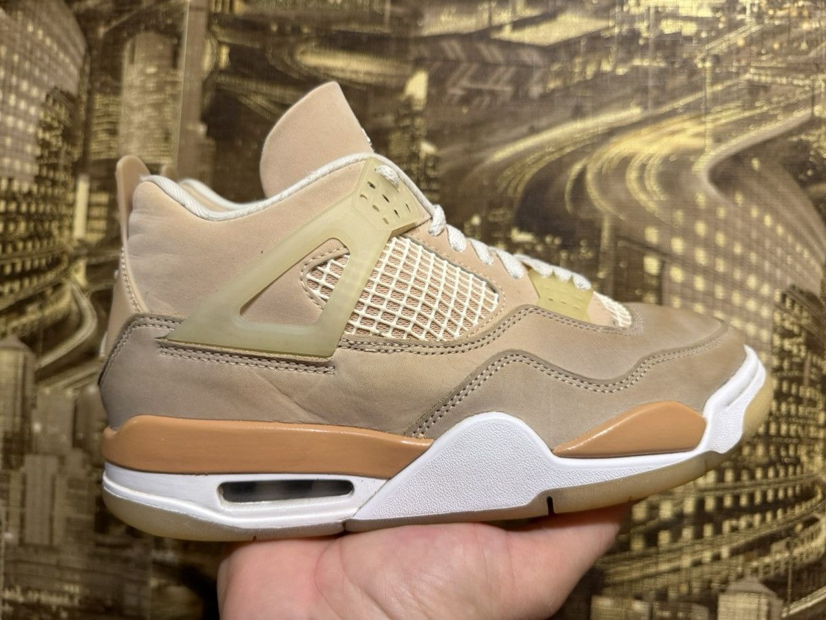 Jordan Brand Size 5.5 Women Nike Air Jordan 4 Retro Shimmer Beige Tan Size US 5.5 / IT 35.5 - 3 Thumbnail