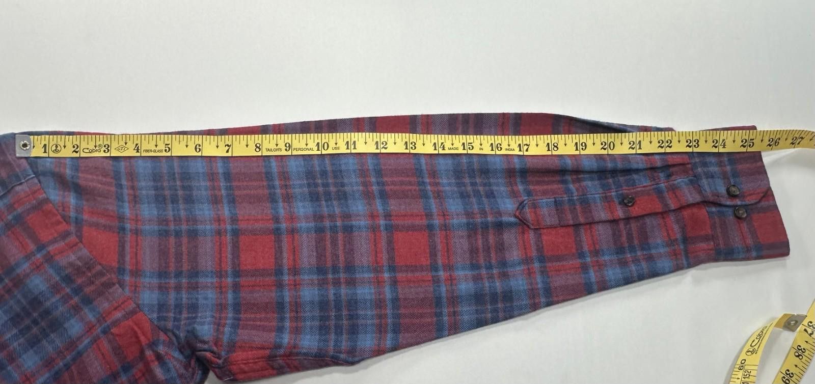 Izod Izod NWT Plaid Flannel Cotton Button Up Red/Blue Mens L Size US L / EU 52-54 / 3 - 4 Thumbnail