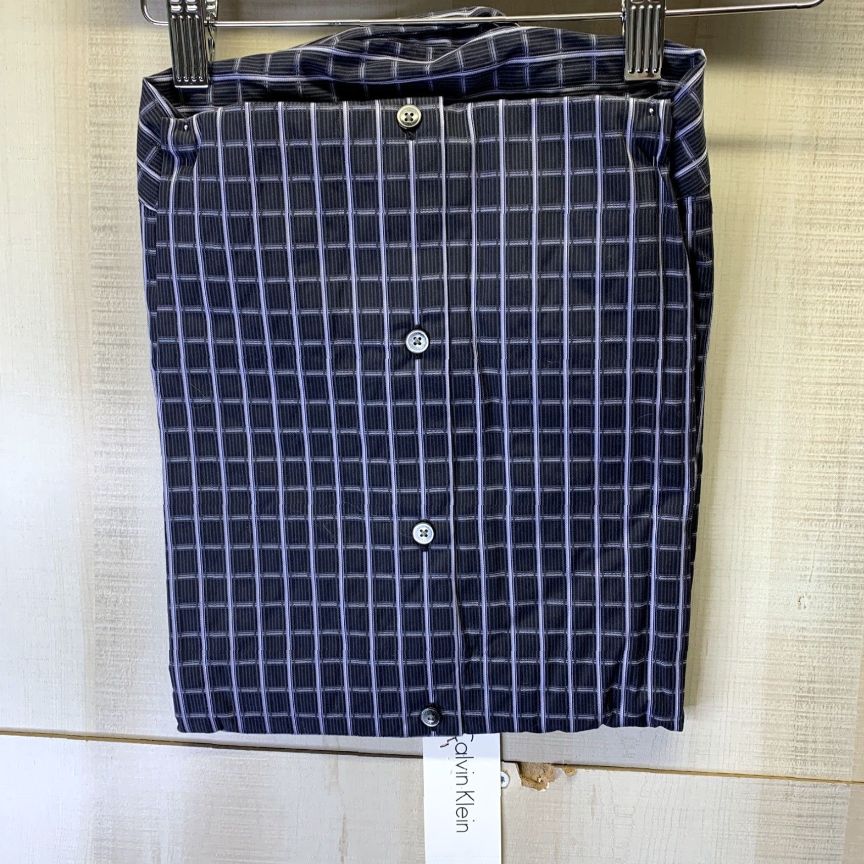 Calvin Klein Calvin Klein Men’s M Blue Plaid Button-Up Long Sleeve NWT #3469 Size US M / EU 48-50 / 2 - 4 Thumbnail