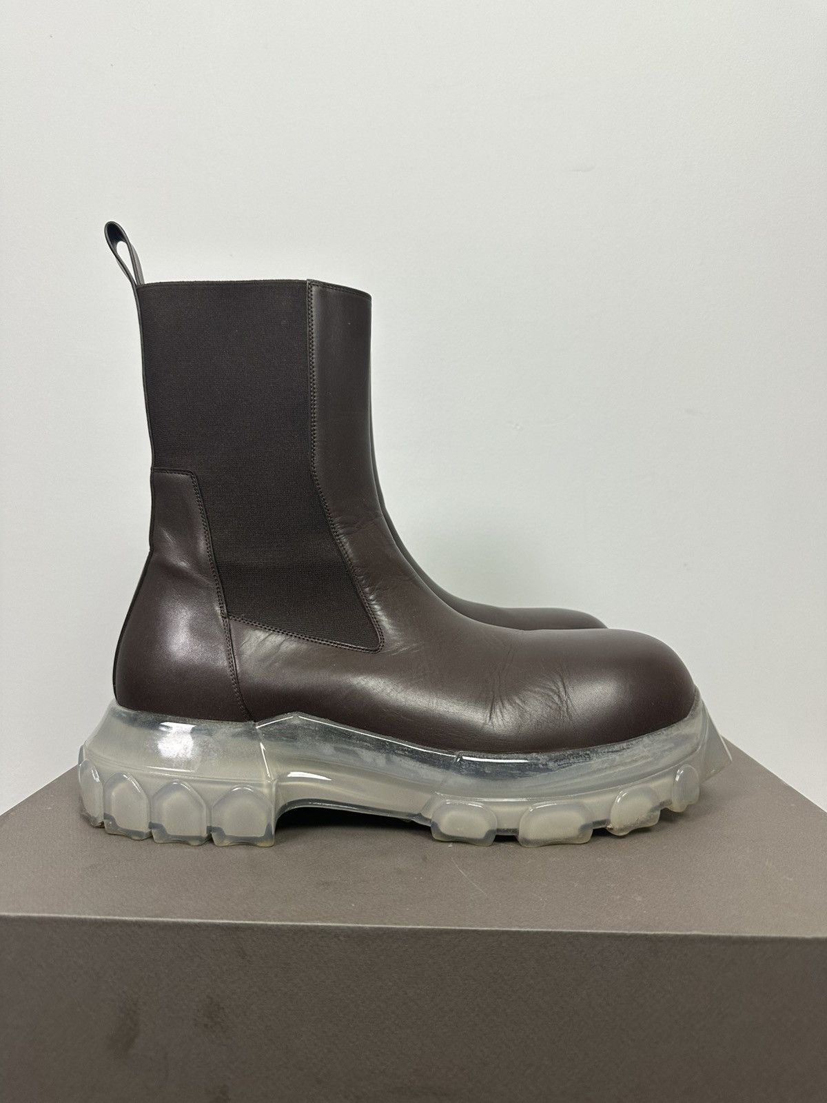 Rick Owens FW23 ‘LUXOR’ Brown Bozo Tractor Boots Size US 13 / EU 46 - 5 Thumbnail