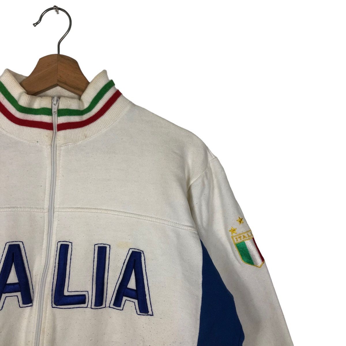 Japanese Brand 🔥Vintage Italia Sweater Zipper Big Logo Made in Italy Size US XXL / EU 58 / 5 - 6 Thumbnail