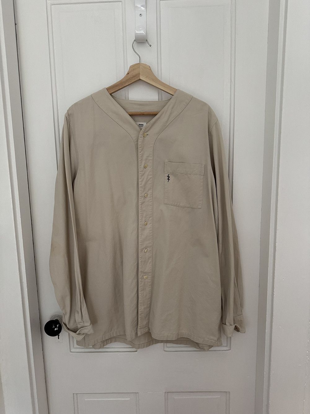 Visvim Dugout Shirt L/S 5 XXL - beige/gray