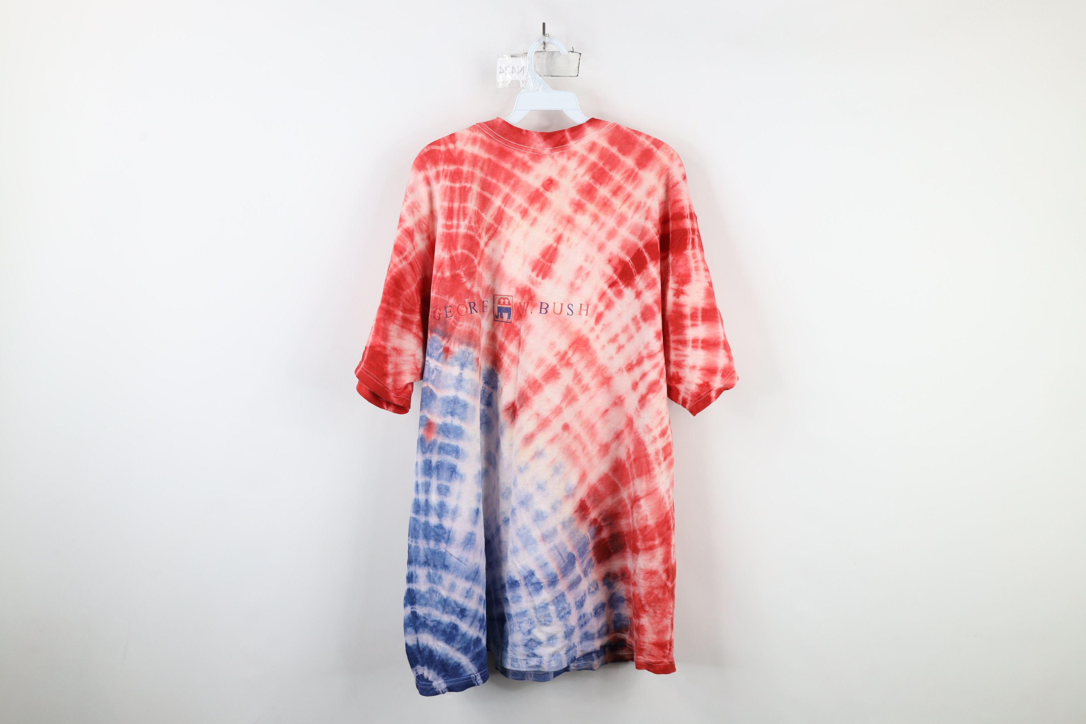 Vintage Vintage Y2K Vote For George W Bush Tie Dye T-Shirt Cotton Size US XXL / EU 58 / 5 - 12 Thumbnail