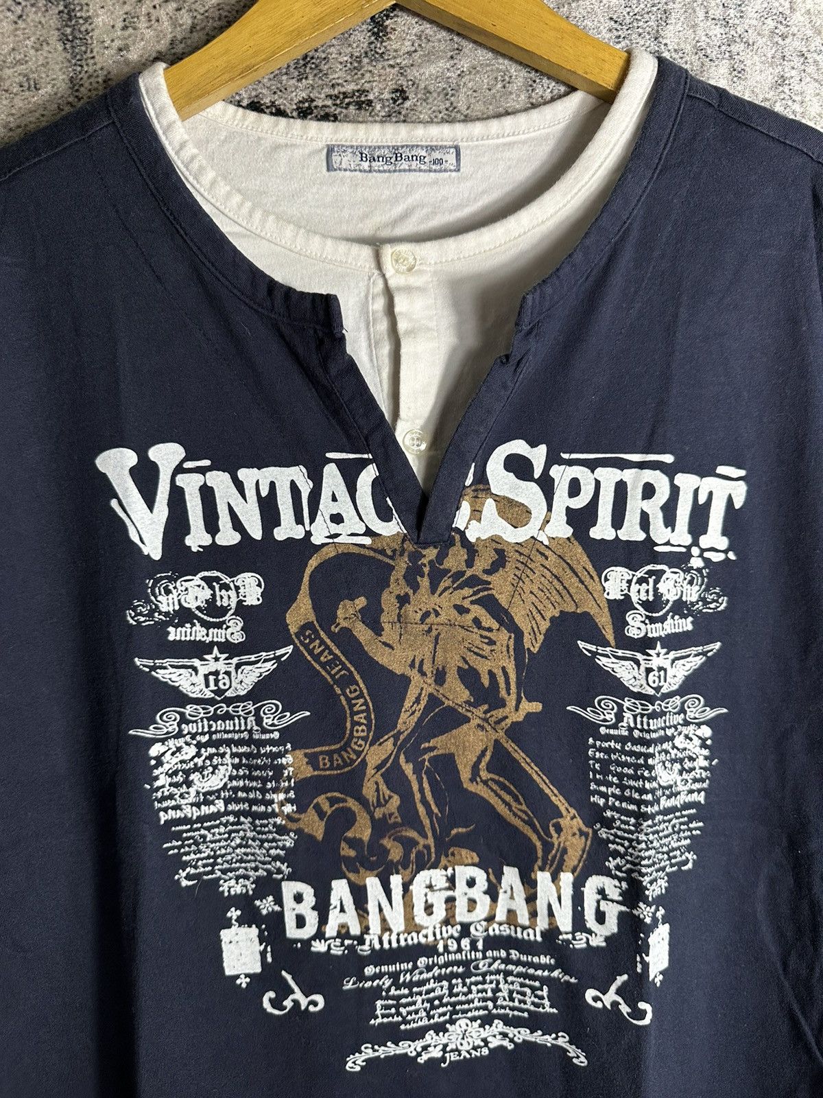 Hysteric Glamour IF SIX WAS NINE LGB STYLE VTG BANG BANG DOUBLE LAYER TSHIRT Size US L / EU 52-54 / 3 - 2 Thumbnail