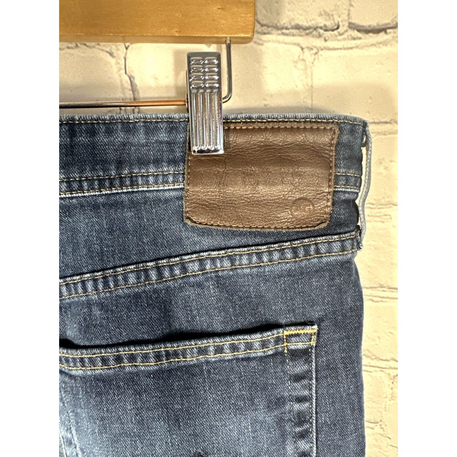 Denime AG Denim 360 The Everett Slim Straight Jeans 38x32 Mens Blue Size US 38 / EU 54 - 6 Thumbnail