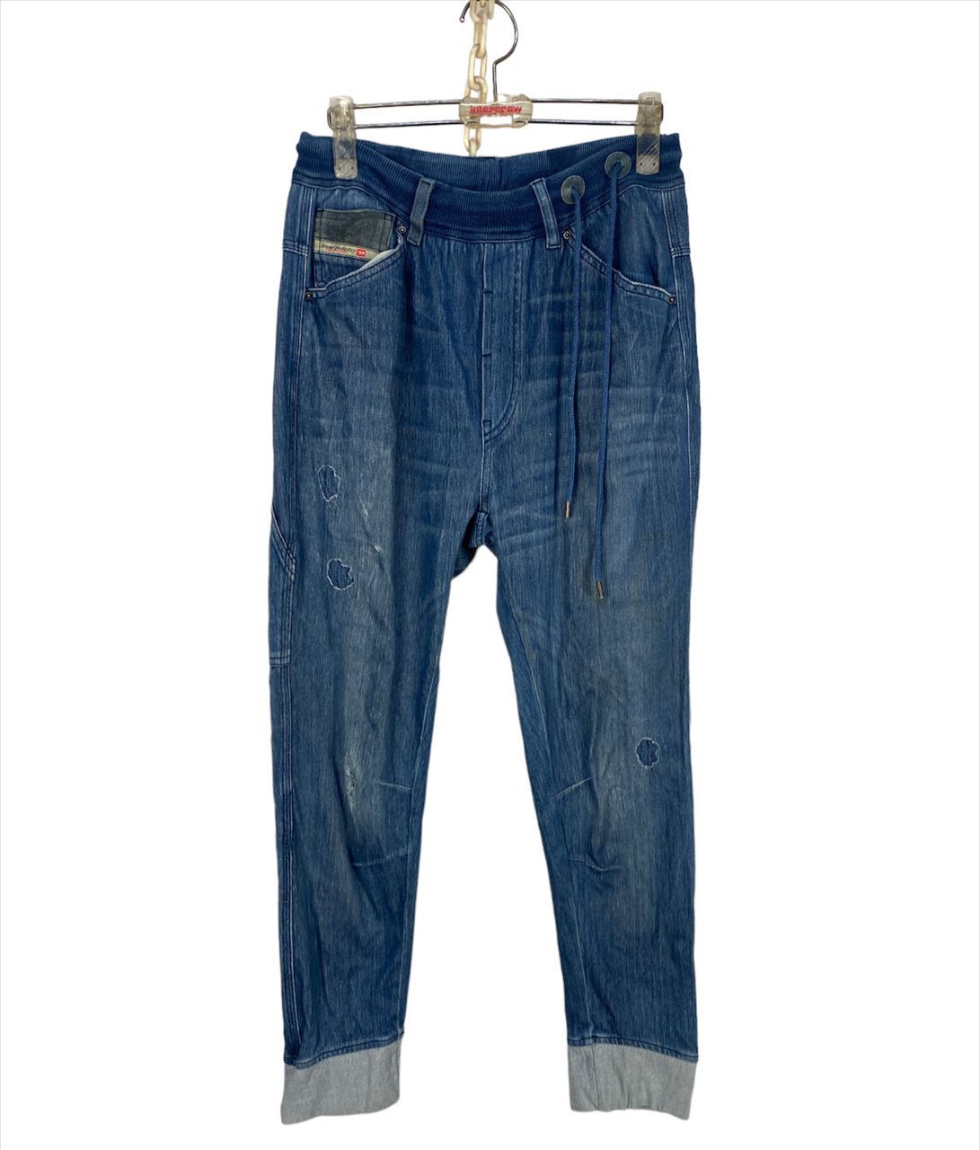 image of UnisexDiesel Patchwork Design Joggerpants Size 26-33 in Blue, Men's