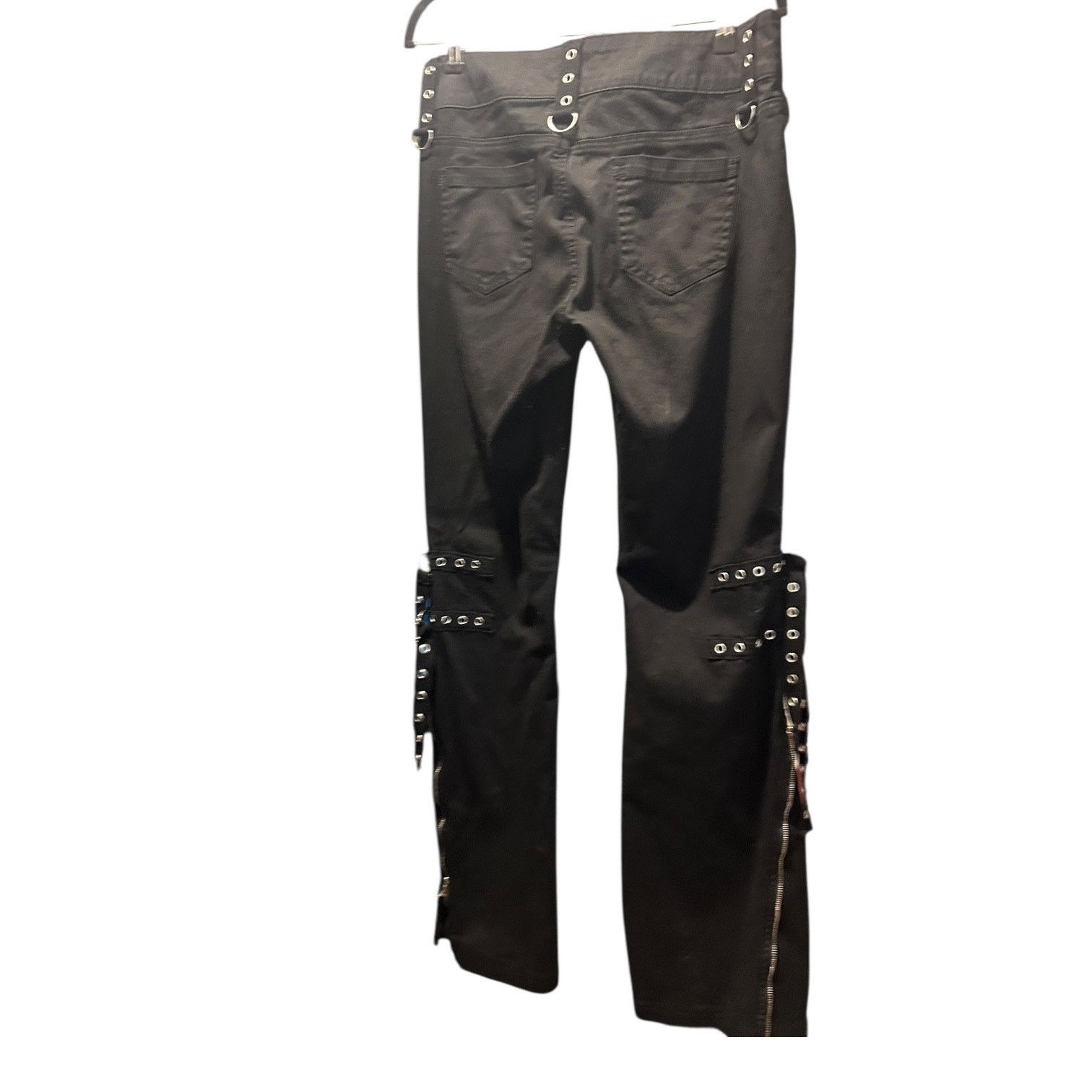 Hot Topic Hot Topic black zipper flare pants size 9 goth punk Size 30" / US 8 / IT 44 - 5 Thumbnail