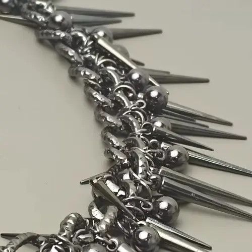 Jewelry Hip Hop Black Gun Plated Rivet Pant Chain Size ONE SIZE - 4 Thumbnail