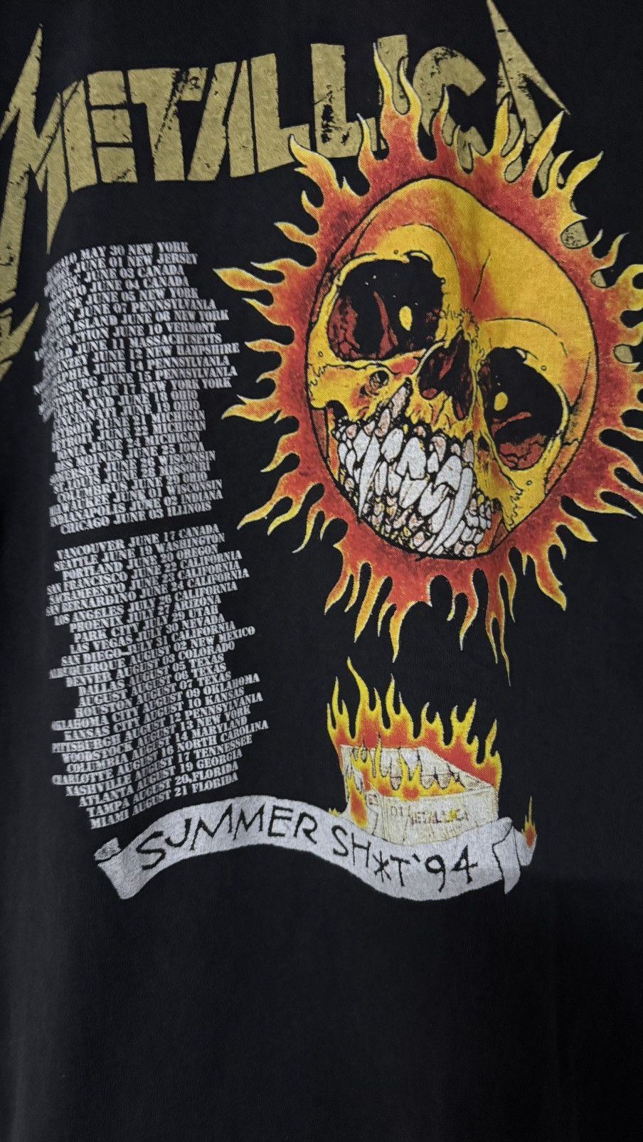 Metallica × Vintage Vintage 90s Metallica Summer Size US XL / EU 56 / 4 - 10 Thumbnail