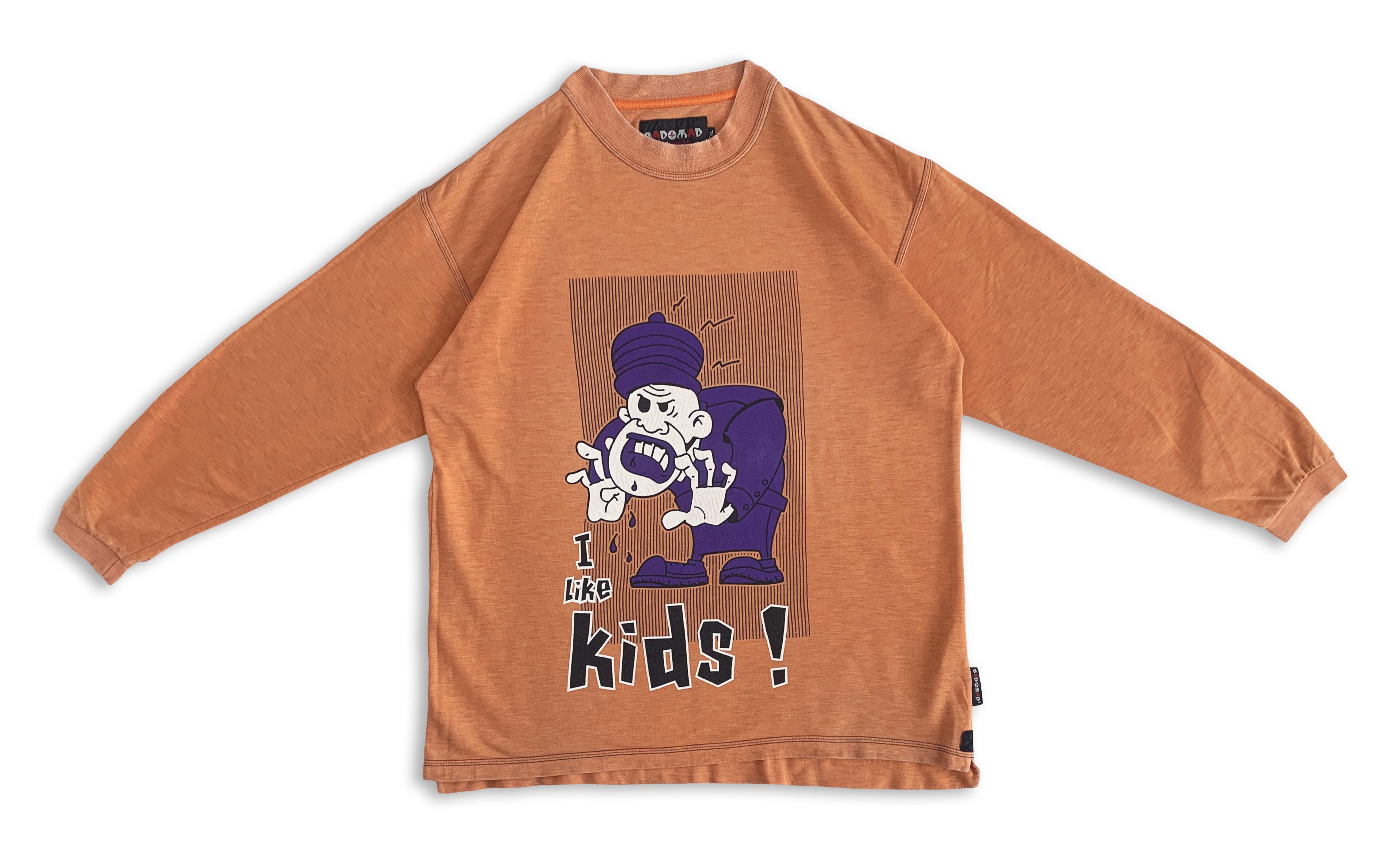 Other Vintage 90s BAD + MAD I Like Kids Sweatshirt Longsleeve Size US XL / EU 56 / 4 - 6 Thumbnail