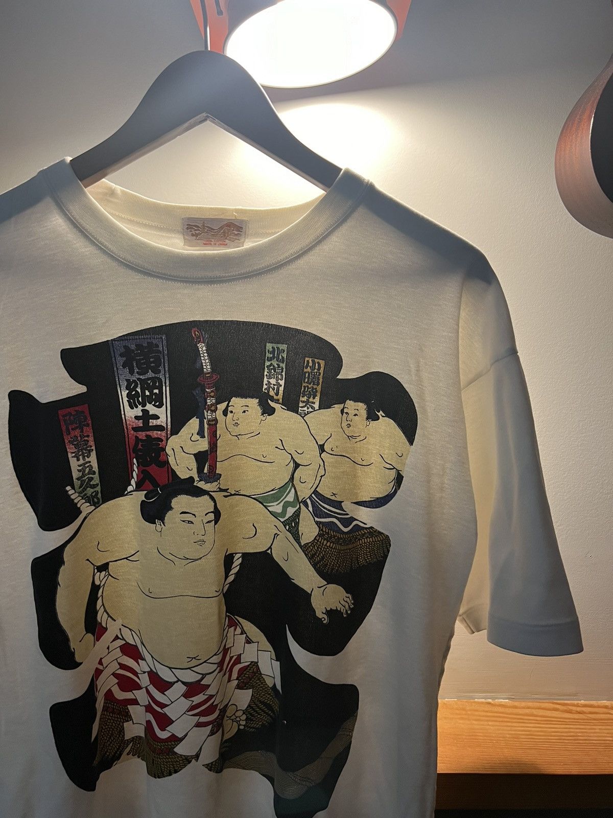 Japanese Brand × Vintage 90s Sumo Wrestler 🇯🇵Japanese🇯🇵 tee Size US L / EU 52-54 / 3 - 1 Thumbnail