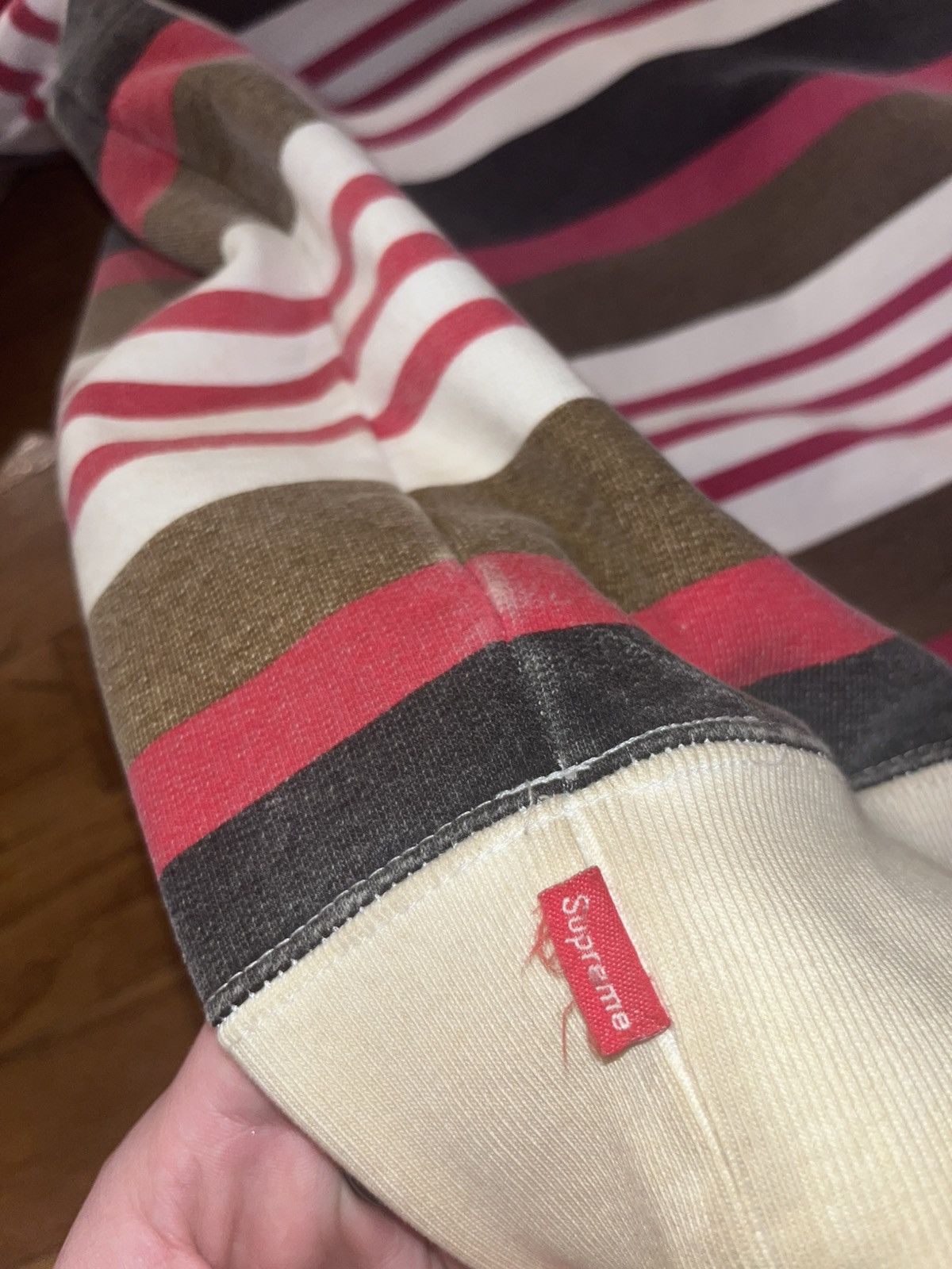 Supreme Supreme Stripe Logo Hoodie Size US M / EU 48-50 / 2 - 6 Thumbnail