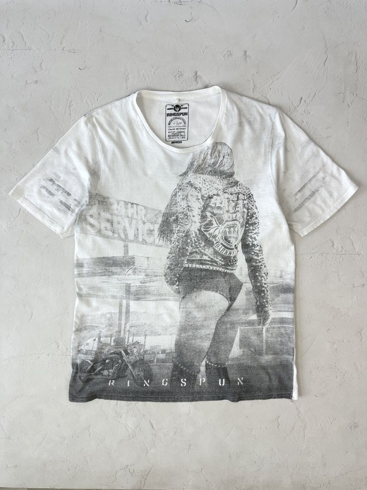 Ringspun Vintage Ringspun Printed White T-shirt Size US L / EU 52-54 / 3 - 1 Thumbnail