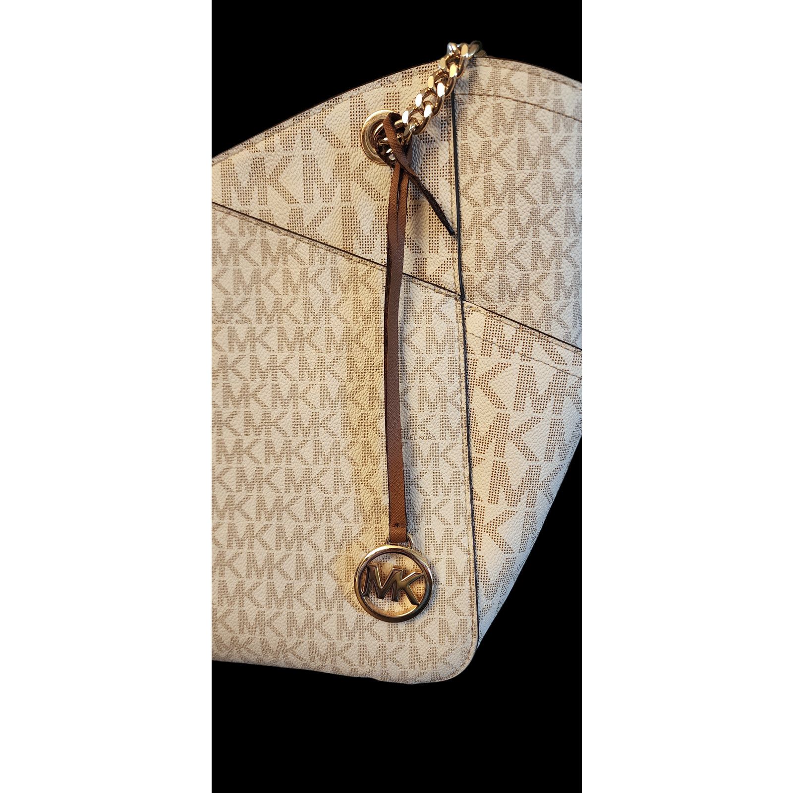 Michael Kors MICHAEL KORS Jet Set Large Logo Chain Strap Bag vanilla Size ONE SIZE - 10 Thumbnail
