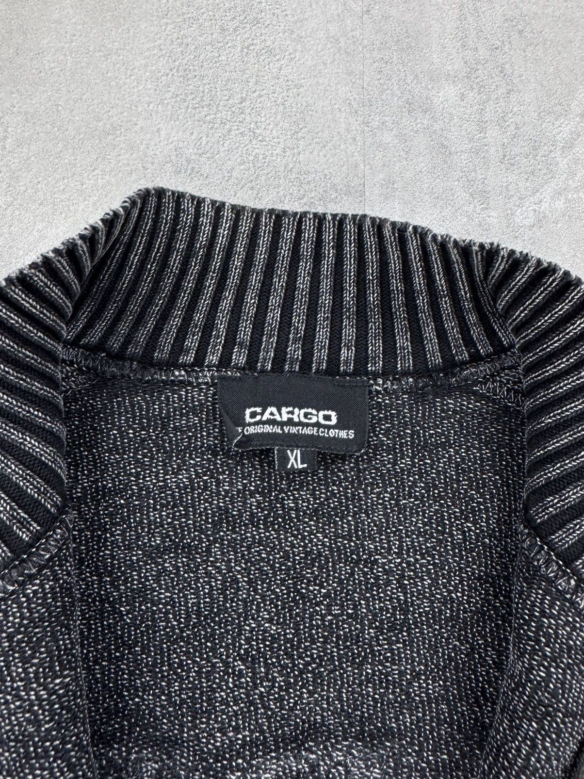 Vintage Vintage Cargo Washed Black/Grey Cardigan Full zip sweater Size US XL / EU 56 / 4 - 5 Thumbnail