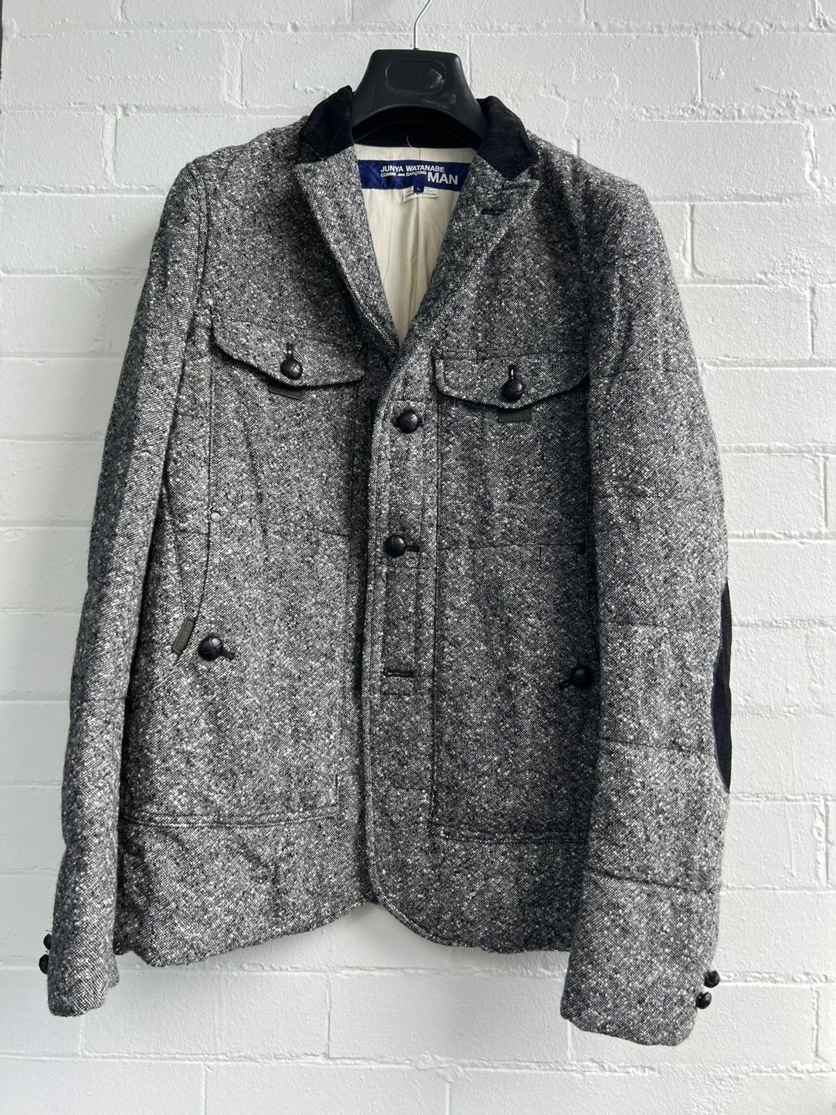 Junya Watanabe Junya watanabe black white grey padded tweed jkt Size US M / EU 48-50 / 2 - 3 Thumbnail