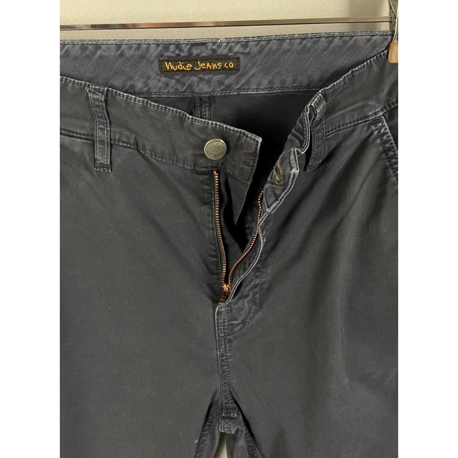 Nudie Jeans Nudie Jeans Co Chino Pants Navy Blue Straight Leg 33x36 Mens Regular Size 33x36 Navy Blue Comfort Stretch Pockets Vintage No Size US 33 - 4 Thumbnail