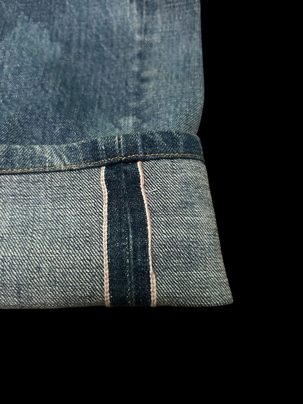 Edwin × Kapital × Vintage 🔥 VINTAGE EDWIN SELVEDGE DISTRESSED CUSTOM MADE DENIM JEANS Size US 34 / EU 50 - 2 Thumbnail