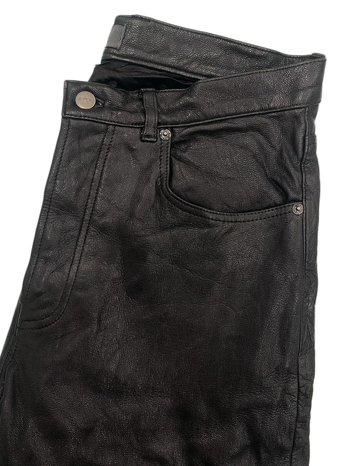 4YOU Men’s Leather Pants Baggy Style – 4YOU Size 34 Size US 34 / EU 50 - 2 Thumbnail