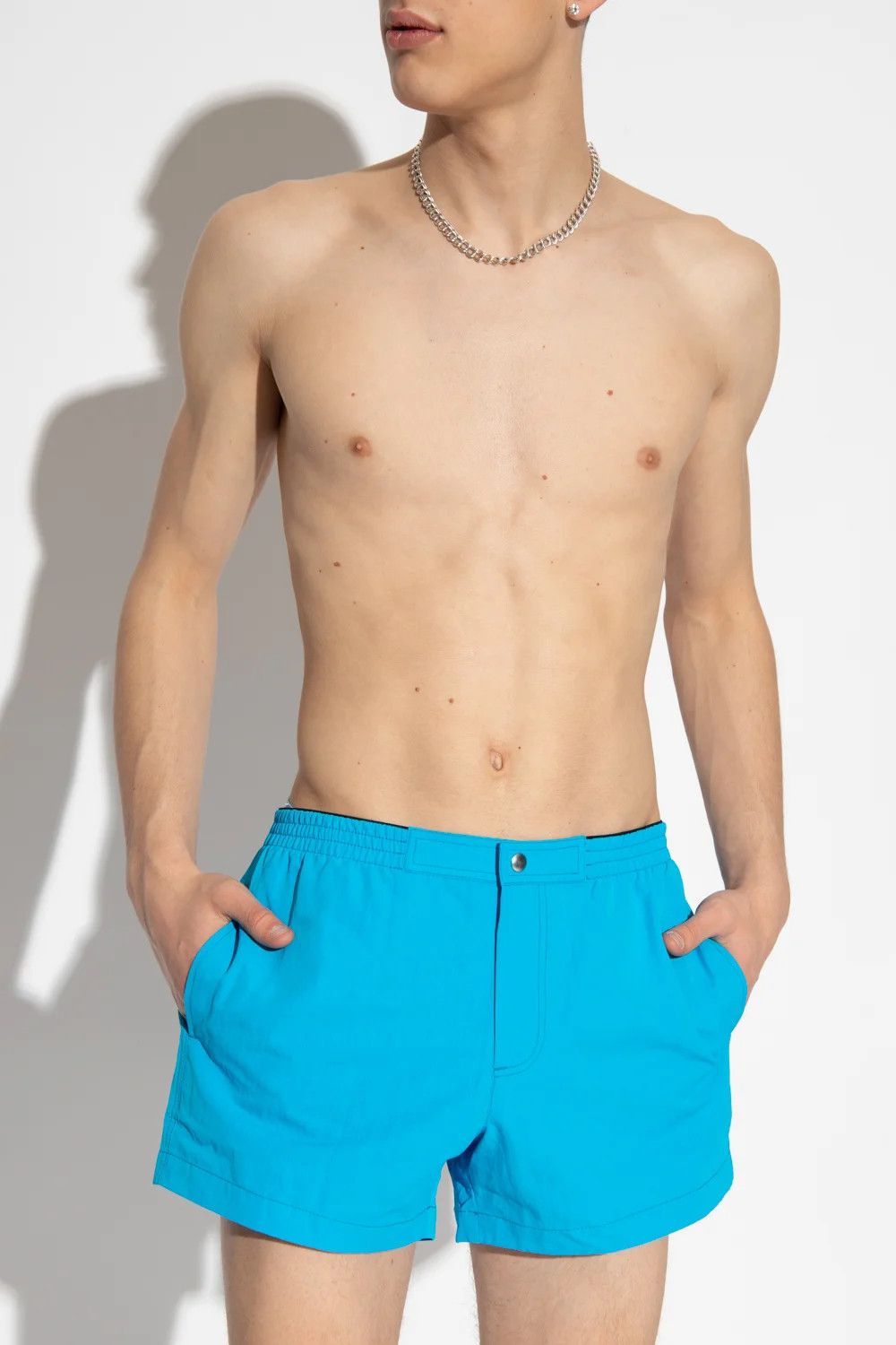 Bottega Veneta o1w1db10625 Intreccio Nylon Swim Short in Blue Size US 36 / EU 52 - 2 Thumbnail