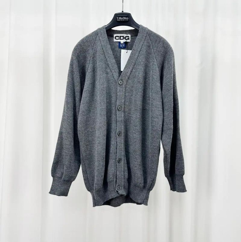 Comme des Garcons Comme des Garçons Gray Wool Cardigan for Men 0089 Size US M / EU 48-50 / 2 - 1 Thumbnail