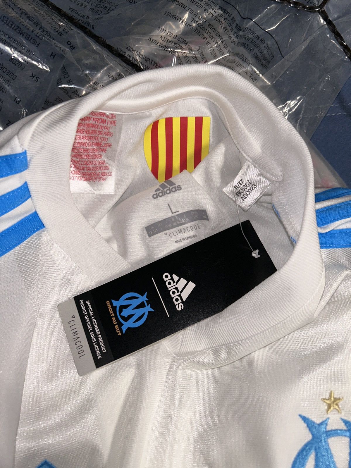 Adidas BNWT Adidas Olympique Marseille 2017/18 Home Kit Jersey Size US XS / EU 42 / 0 - 6 Thumbnail