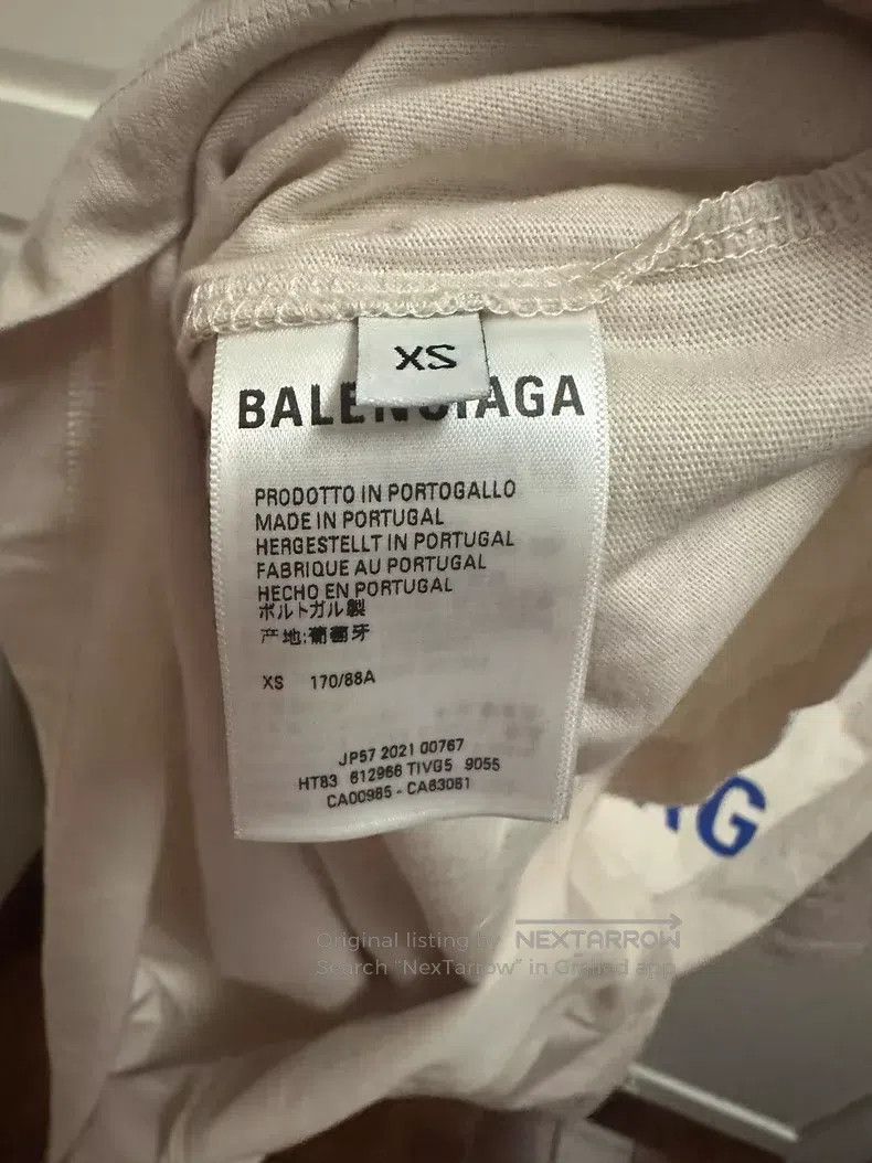 Balenciaga Balenciaga Home Short Sleeve Oatmeal and Blue Size US XS / EU 42 / 0 - 5 Thumbnail