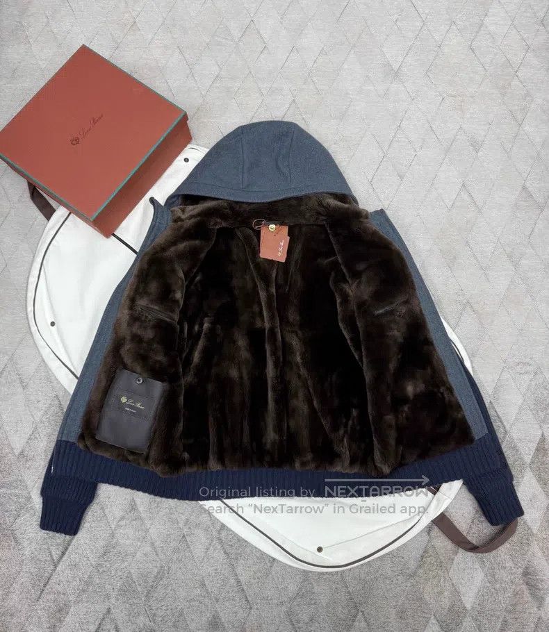Loro Piana Loro Piana Lamb Fur Patchwork Bomber Hooded Jacket with He Size US L / EU 52-54 / 3 - 6 Thumbnail