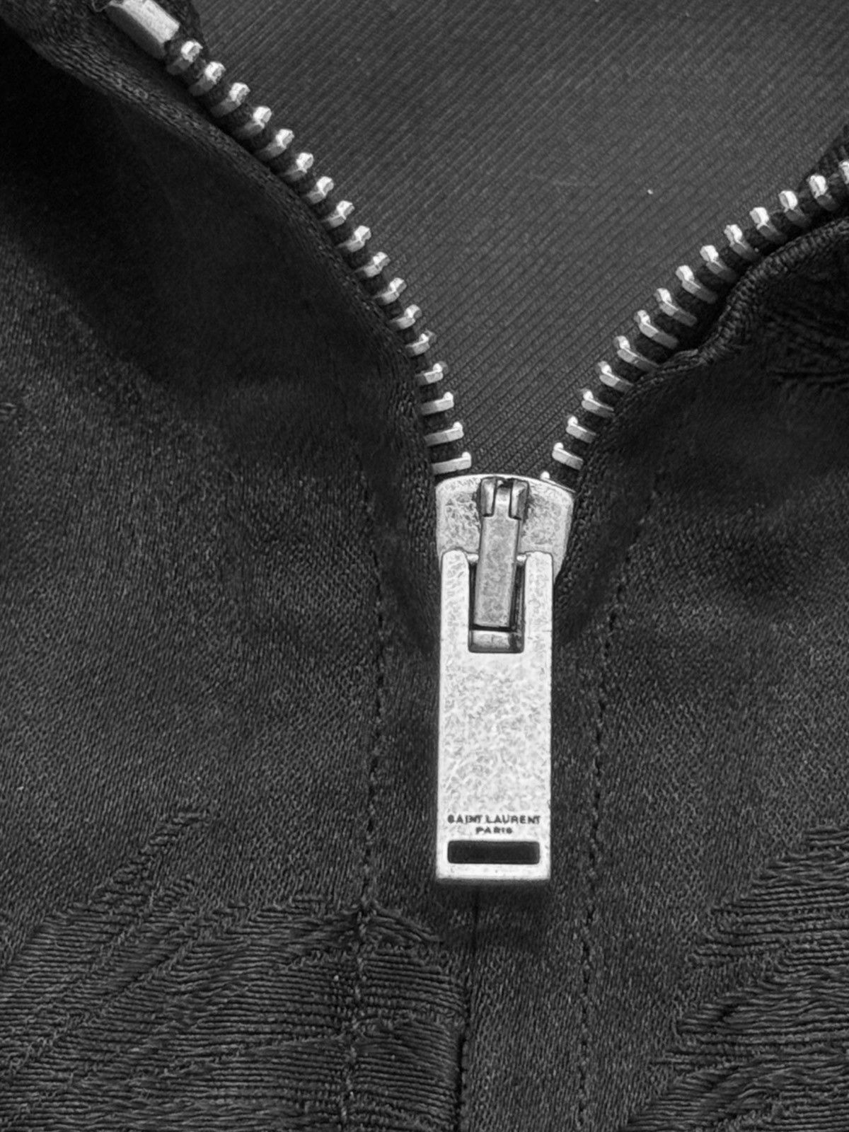 Saint Laurent Paris 2014 Palm Silk Teddy Zip Jacket Size US S / EU 44-46 / 1 - 4 Thumbnail