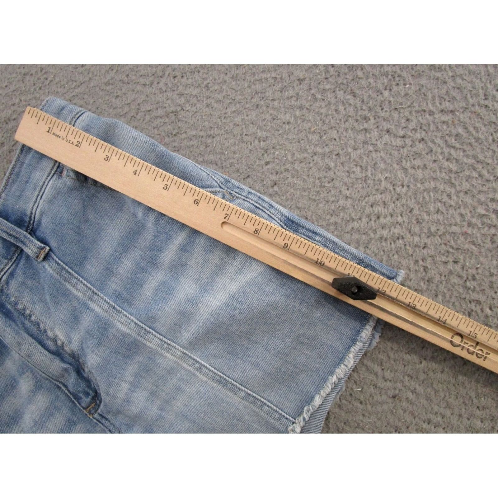Vintage Maurices Denim Cut-Off Shortie Shorts Jorts SZ S Stretch Elastic Waist Blue Denim Casual Women's Shorts Vintage No Size 28" / US 6 / IT 42 - 5 Thumbnail
