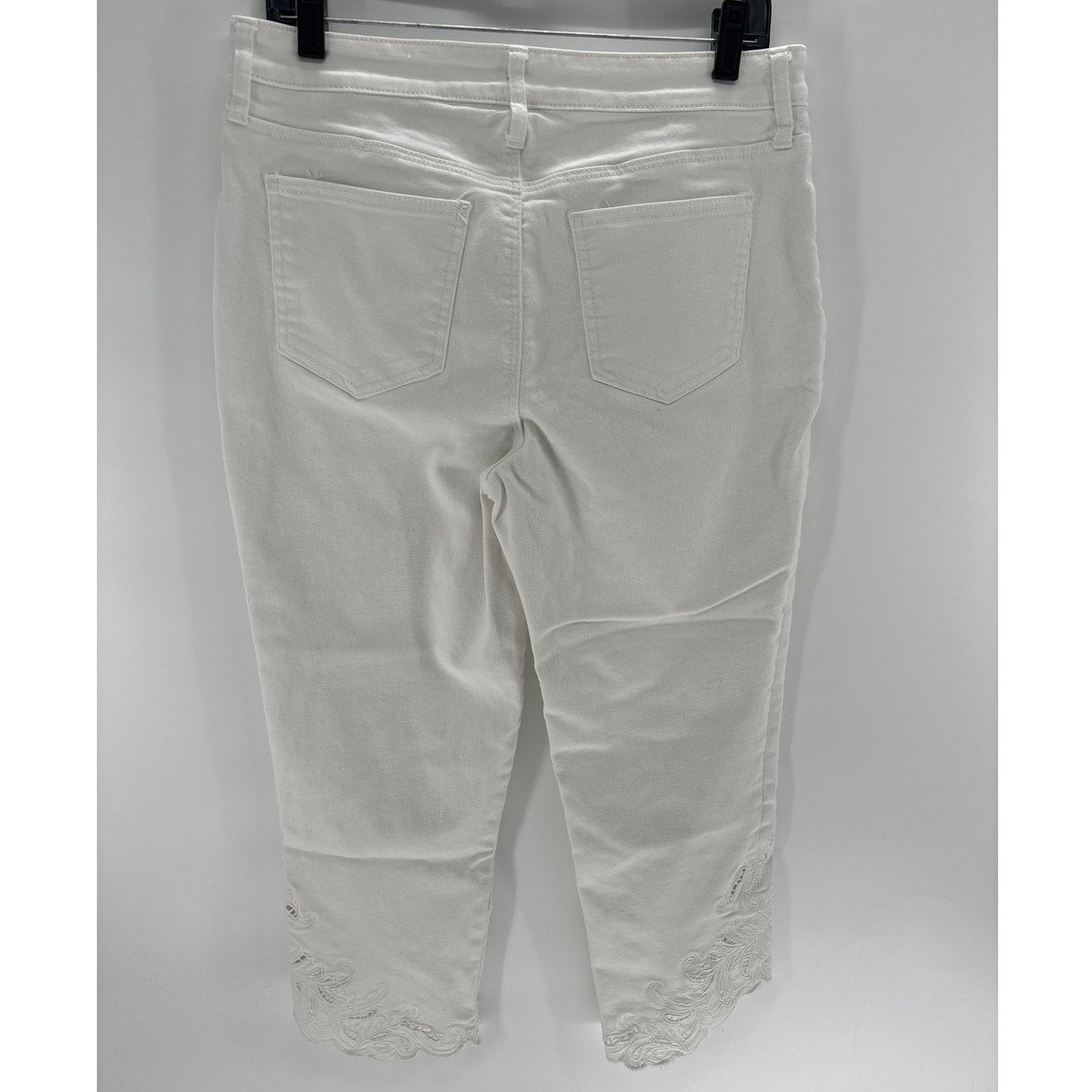 Chicos Chico's Slim Leg crop pants size 8/Chico size 1 Size 30" / US 8 / IT 44 - 3 Thumbnail