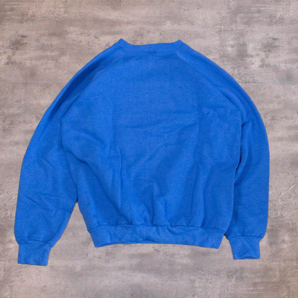 Fruit Of The Loom × Vintage Vintage 1990’s Dad’s Goal’s Raglan Blue Crewneck Sweater Size US L / EU 52-54 / 3 - 2 Thumbnail