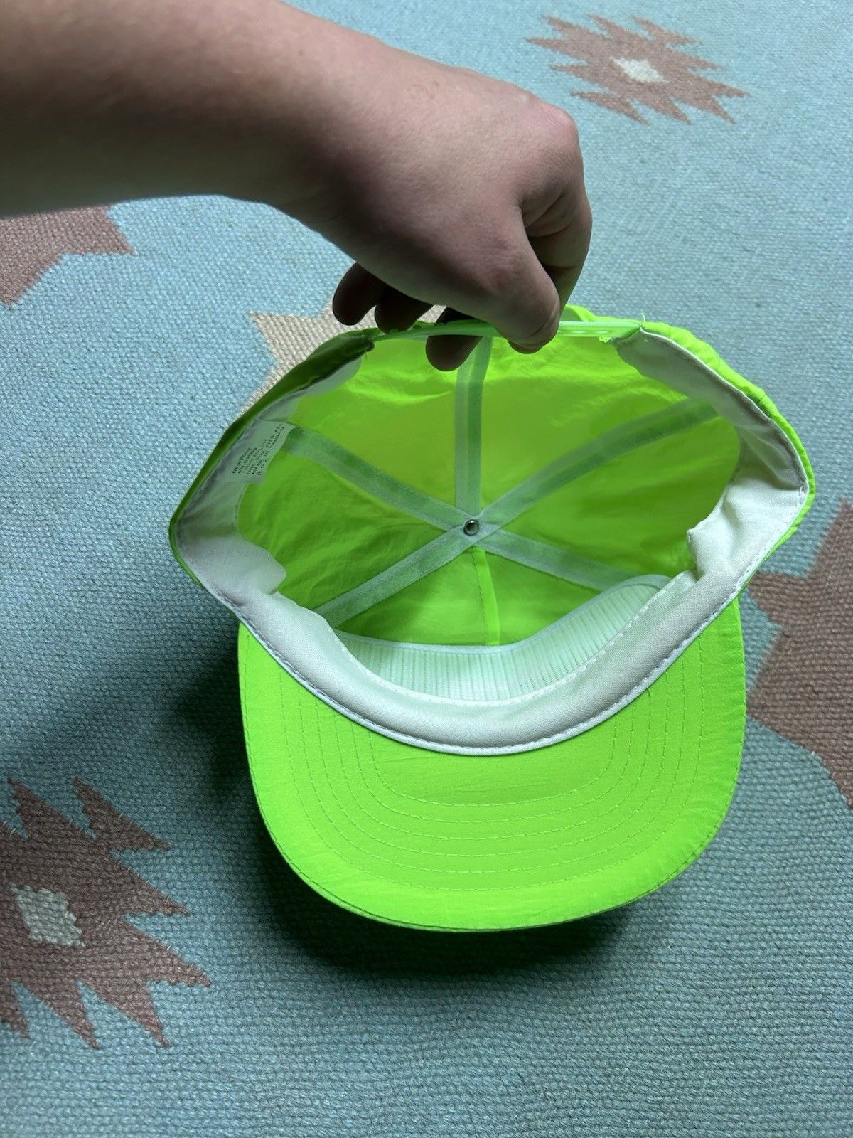 Vintage Vtg hat Newport cigarettes neon yellow green hi vis promo Size ONE SIZE - 5 Thumbnail