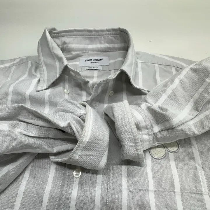 Thom Browne Thom Browne SS22 Striped Long Sleeve Shirt -2507 Size US S / EU 44-46 / 1 - 5 Thumbnail
