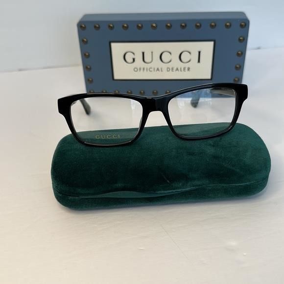 Gucci 💯 - New Authentic GUCCI Demo Rectangular Eyeglasses GG0006O Size ONE SIZE - 12 Thumbnail