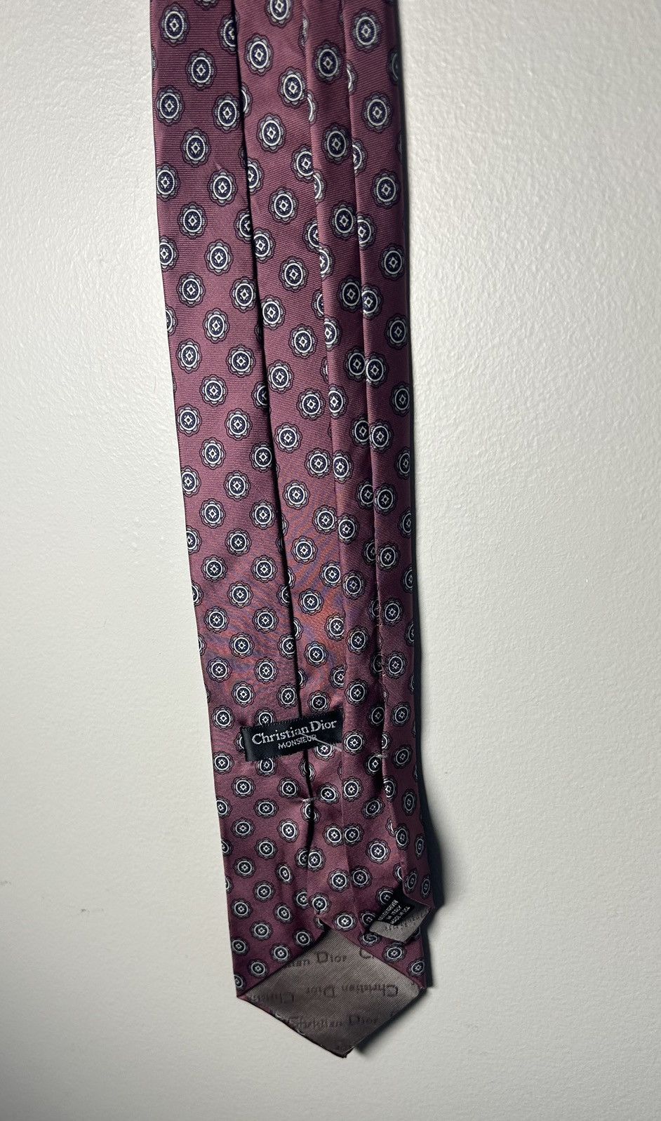 Christian Dior Monsieur VTG Christian Dior Monsieur Silk Neck Tie Geometric Size ONE SIZE - 8 Thumbnail