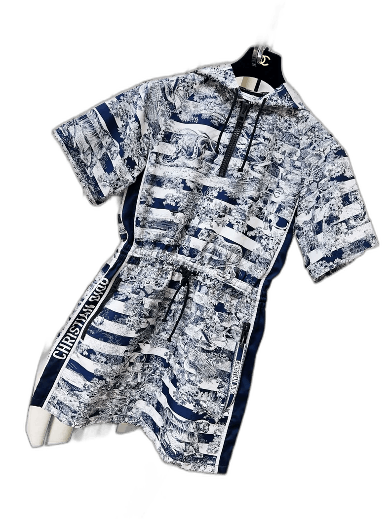 Dior Hooded Dress with Zoo Print Design