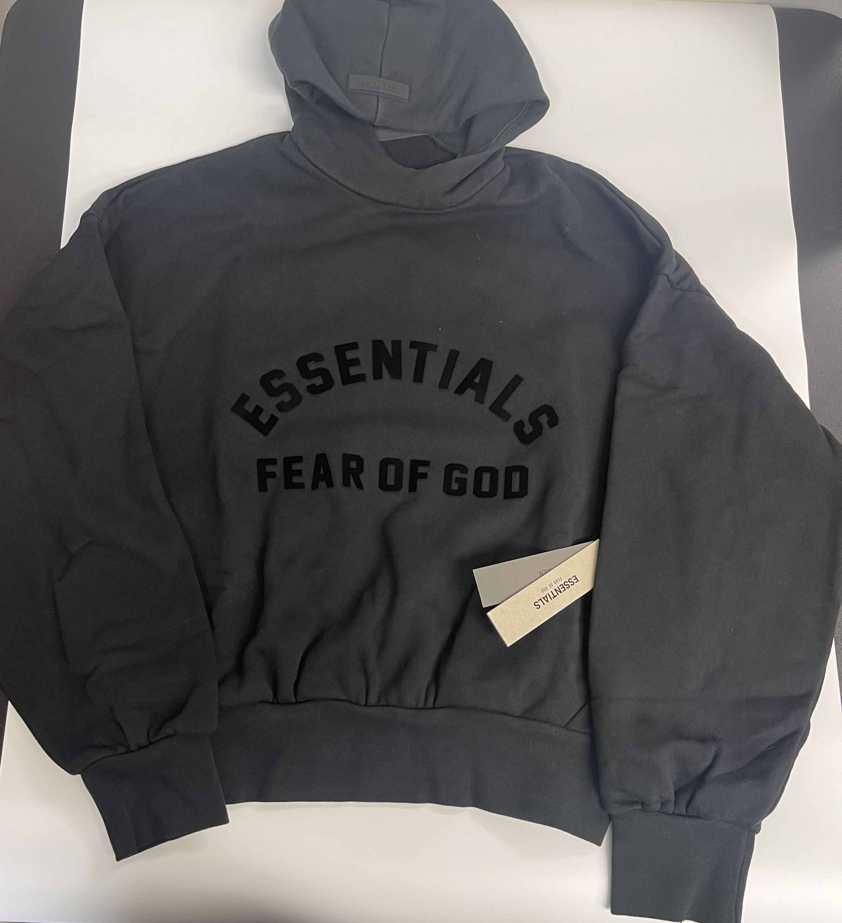 Fear of God 🔥🔥Fear of God Essentials Hoodie Jet Black Sz(XS) Size US XS / EU 42 / 0 - 5 Thumbnail