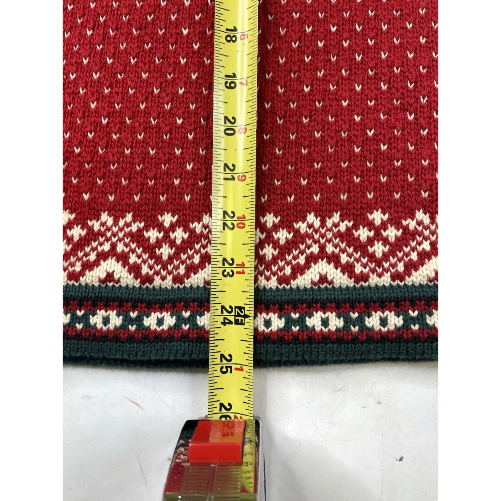 Vintage VINTAGE L.L. Bean Sweater Knit Womens Large Red Fair Isle Pullover Knit 90s Size L / US 10 / IT 46 - 7 Thumbnail