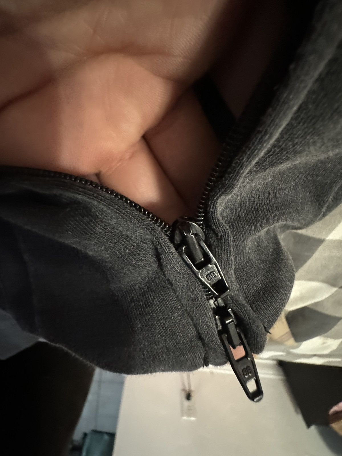 Balenciaga BALENCIAGA CORSETED ZIP-UP HOODIE — BLACK FADED (FW25) Size S / US 4 / IT 40 - 8 Thumbnail