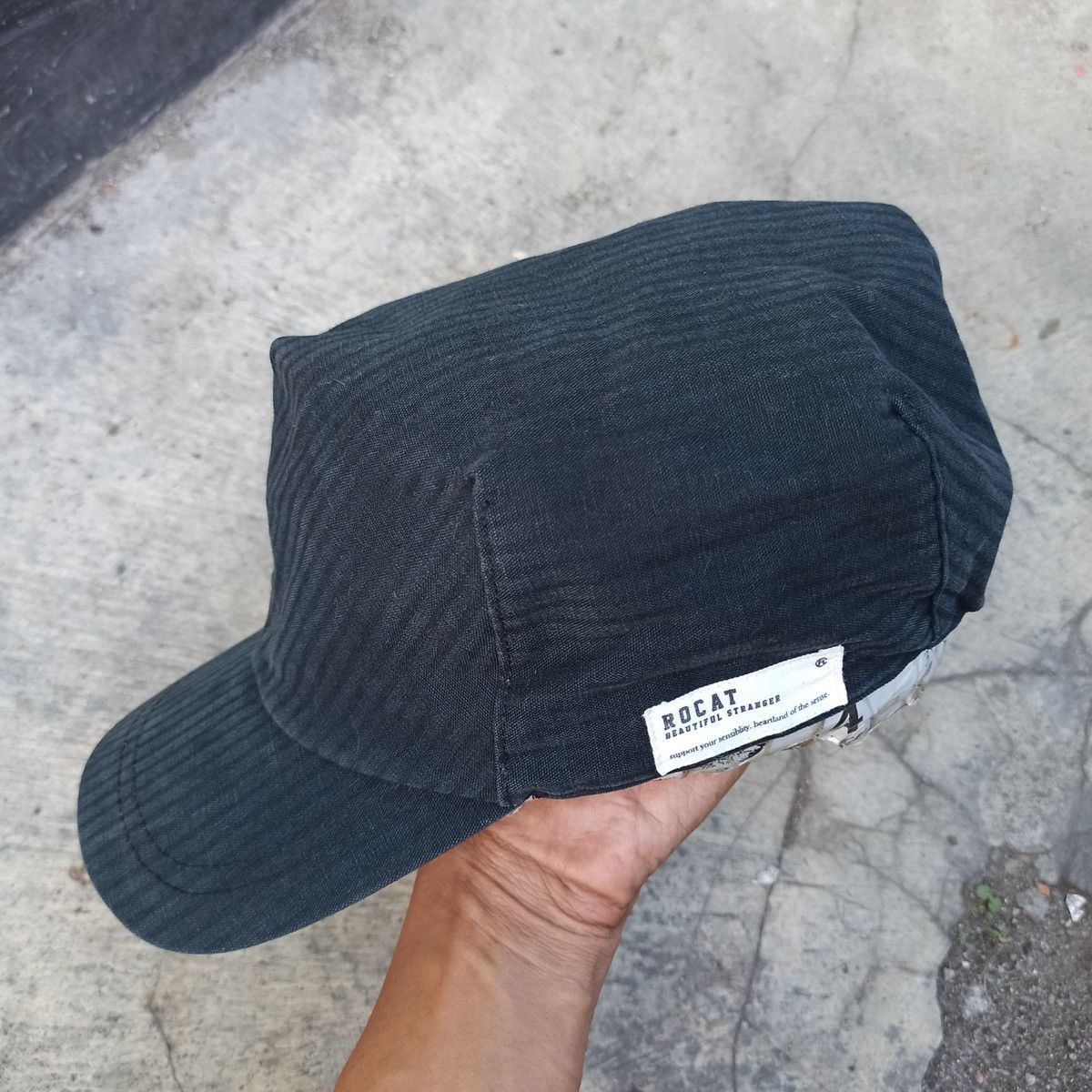 Unsound Rags Strip conductors cadet hat black on black by rocat Size ONE SIZE - 3 Thumbnail