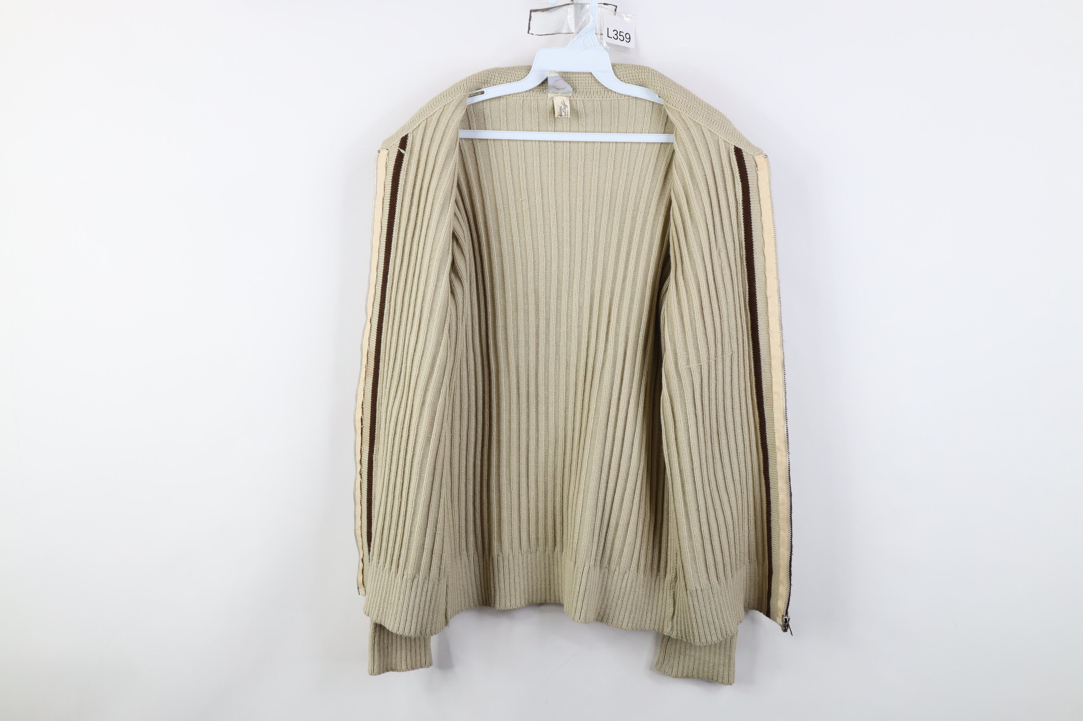 Vintage Vintage 60s 70s Streetwear Knit Collared Cardigan Sweater Size M / US 6-8 / IT 42-44 - 12 Thumbnail