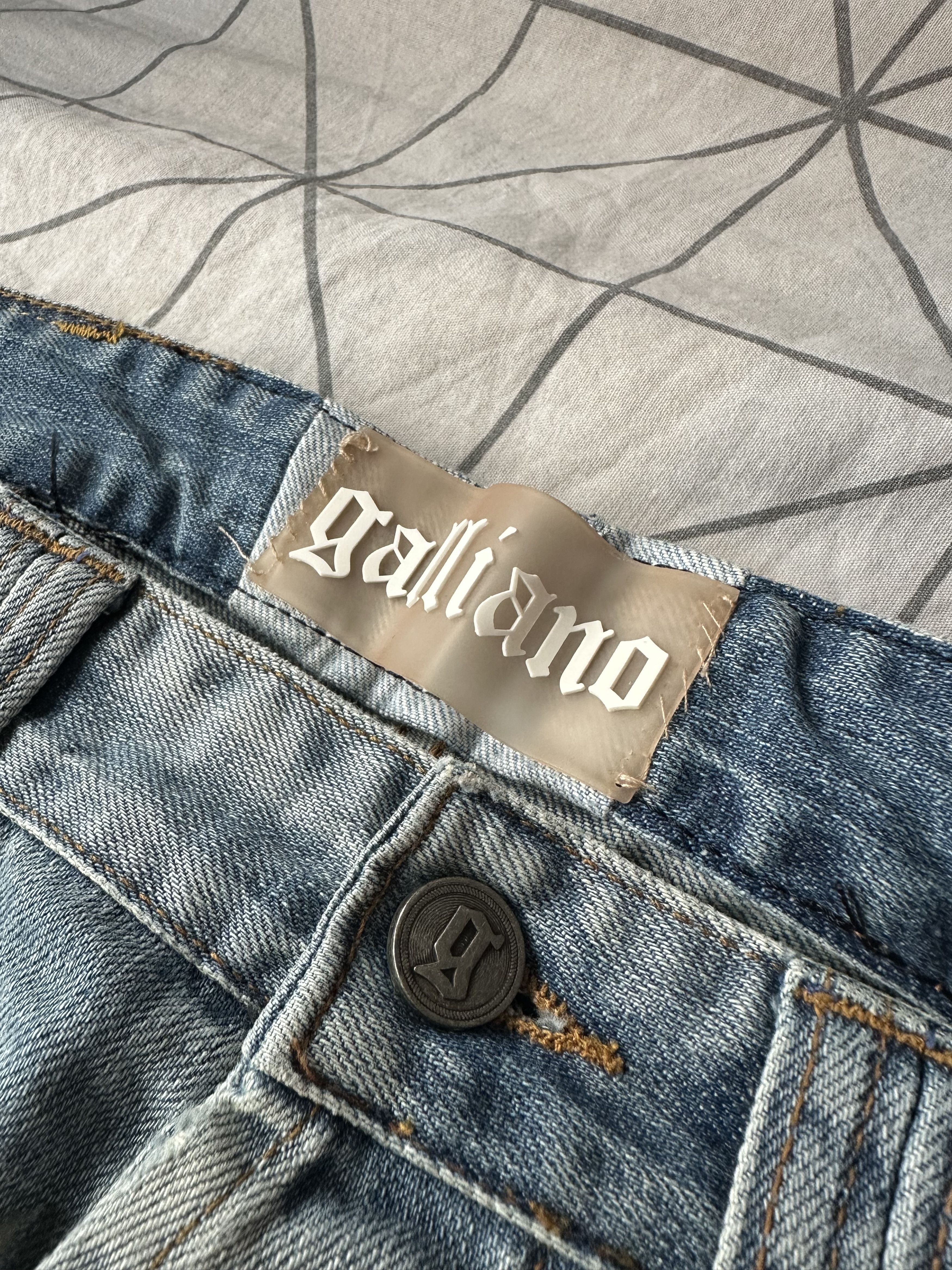 John Galliano Galliano Gazette Newspaper Light Blue Denim Size US 33 - 5 Thumbnail