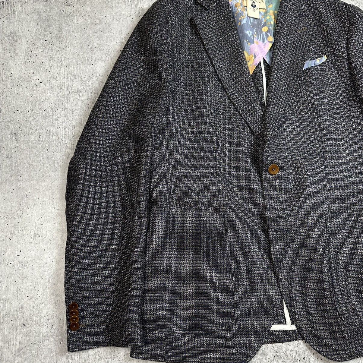 Savile Row Savile Row by Club of Gents Slim Fit Wool Linen Sport Blazer Size 50R - 2 Thumbnail