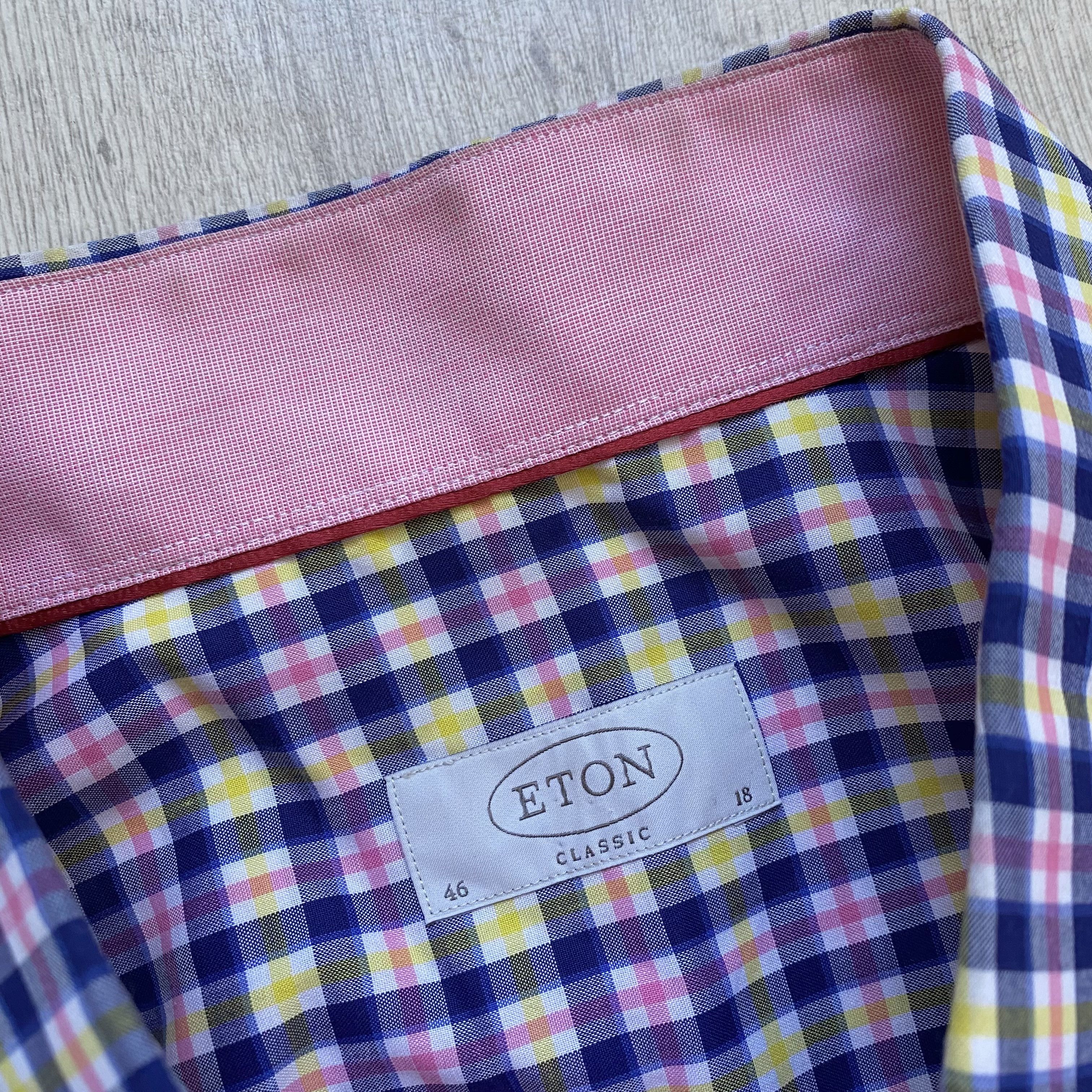 Eton 💎 luxury Eton Flannel Button Up Long Sleeve Shirt Size US XXL / EU 58 / 5 - 2 Thumbnail