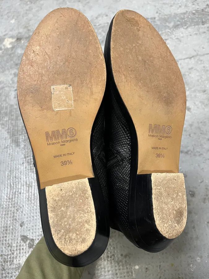 Maison Margiela Maison Margiela Black Grained Leather Boots Size US 8.5 / IT 38.5 - 6 Thumbnail